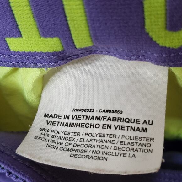 .Nike Dry Fit Running Shorts Size L, Purple, Chartreuse Color - Picture 8 of 10